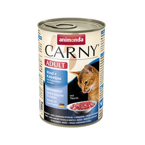 Animonda Carny Adult - Rund met Kabeljauw en Peterselie - 6 x 400 g
