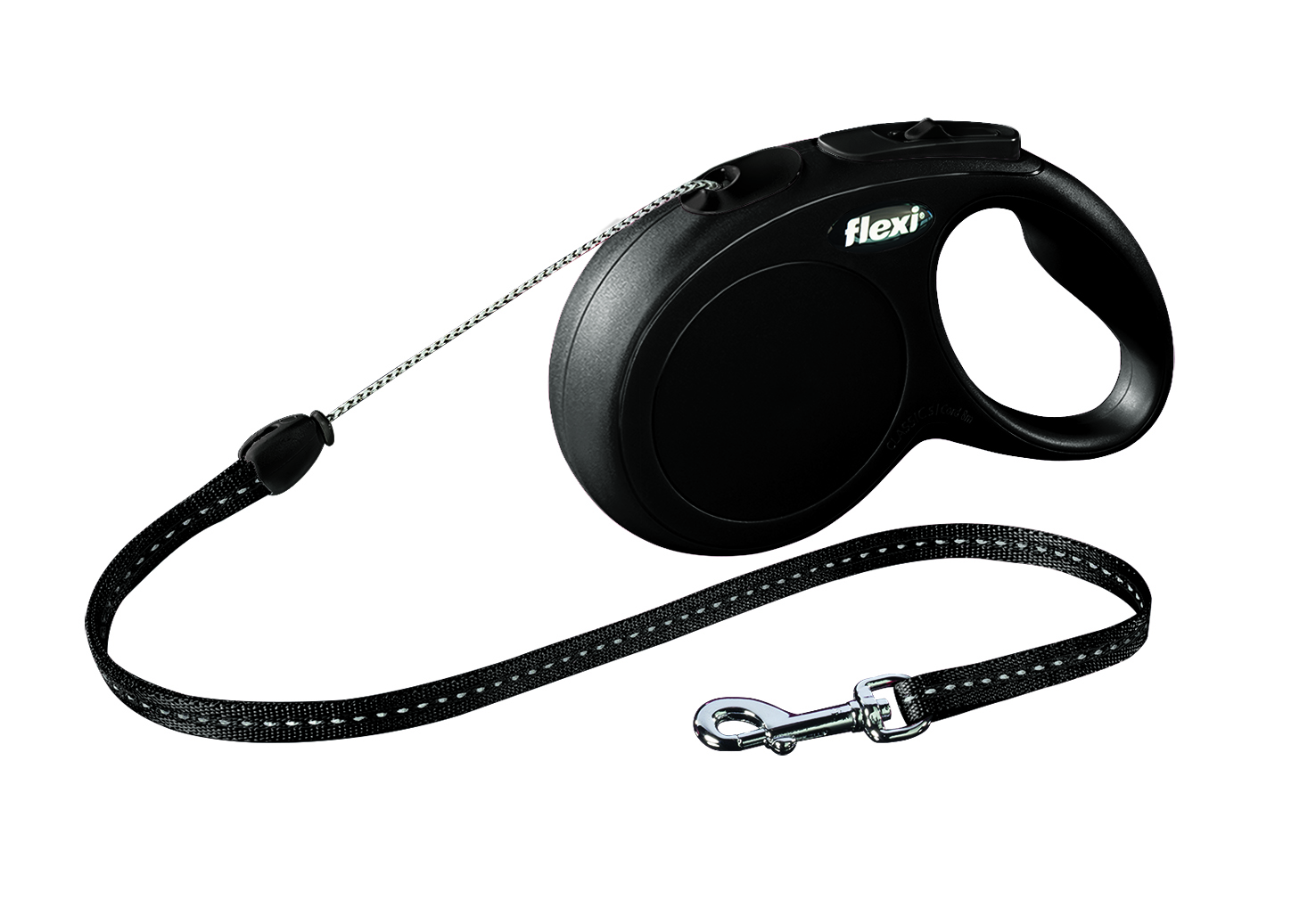 Flexi Rollijn Classic Koord S Zwart - Hondenriem - 8 m