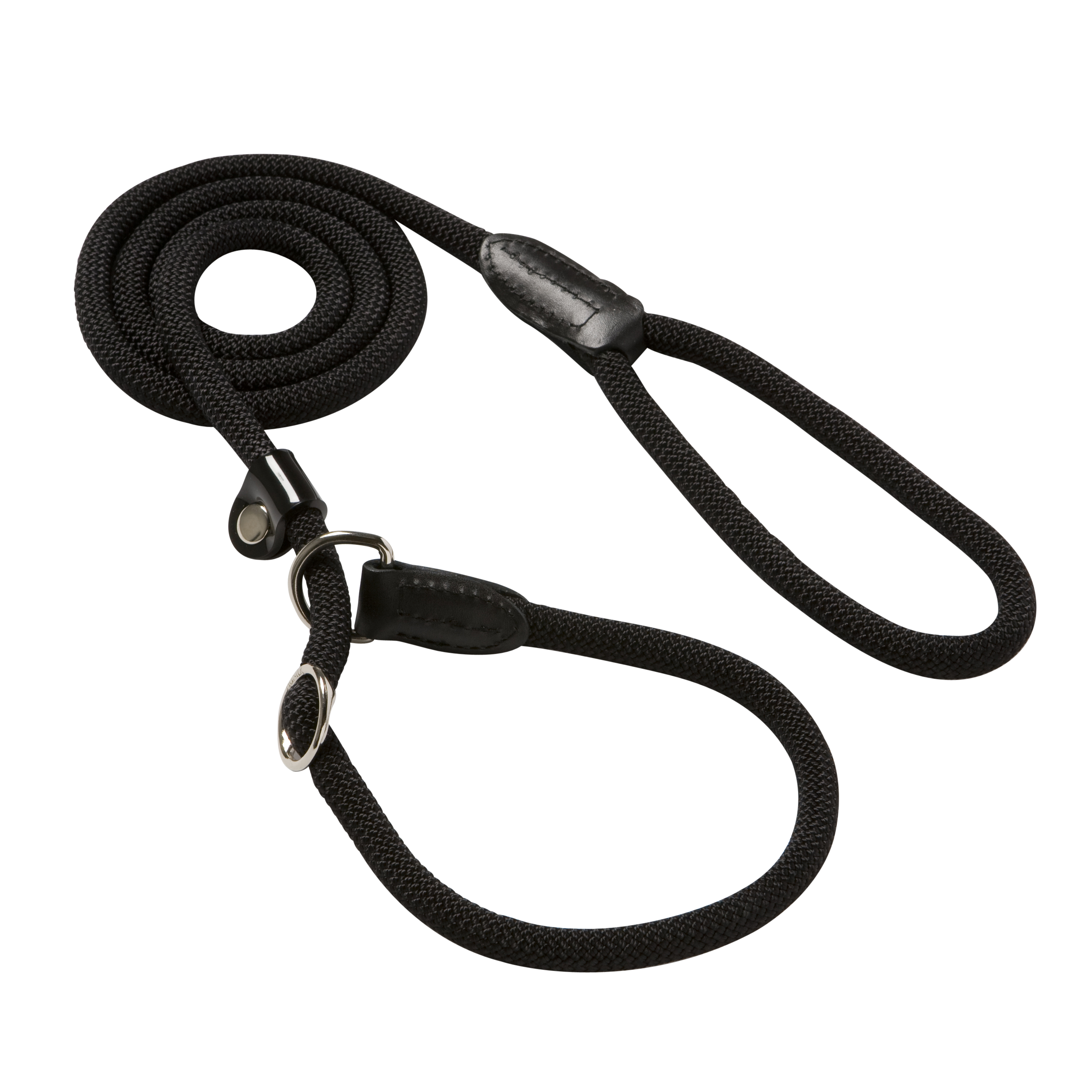 Hunter Sliplijn Freestyle Nylon Rond - Hondenriem - Zwart