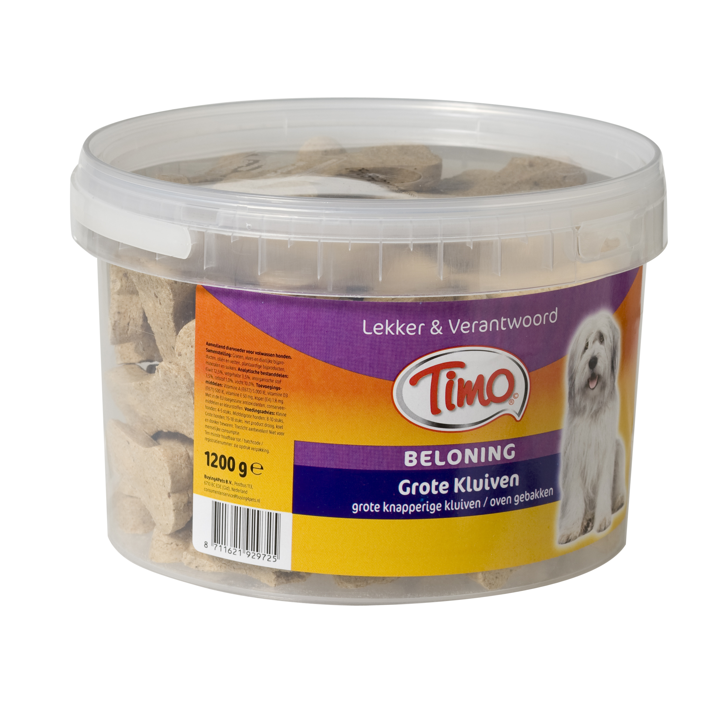 Timo Koekjes Grote Kluiven Emmer - Hondensnacks - Gevogelte Vlees 1.2 kg