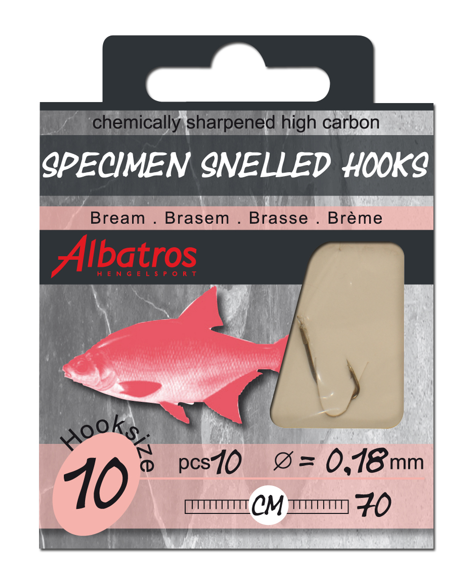 Albatros Hakenboekje Brasem 70 cm - Hakenboekjes - 14 Ø 0.14mm Witvis