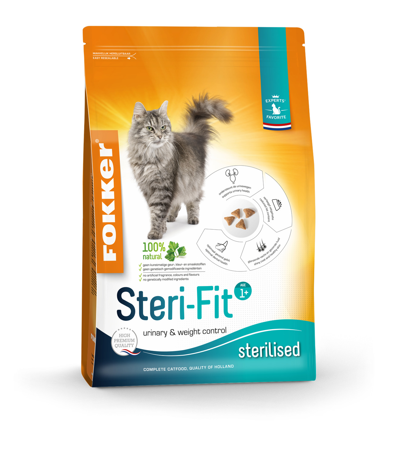 Fokker Cat Steri-Fit Kip - Kattenvoer - 2.5 kg
