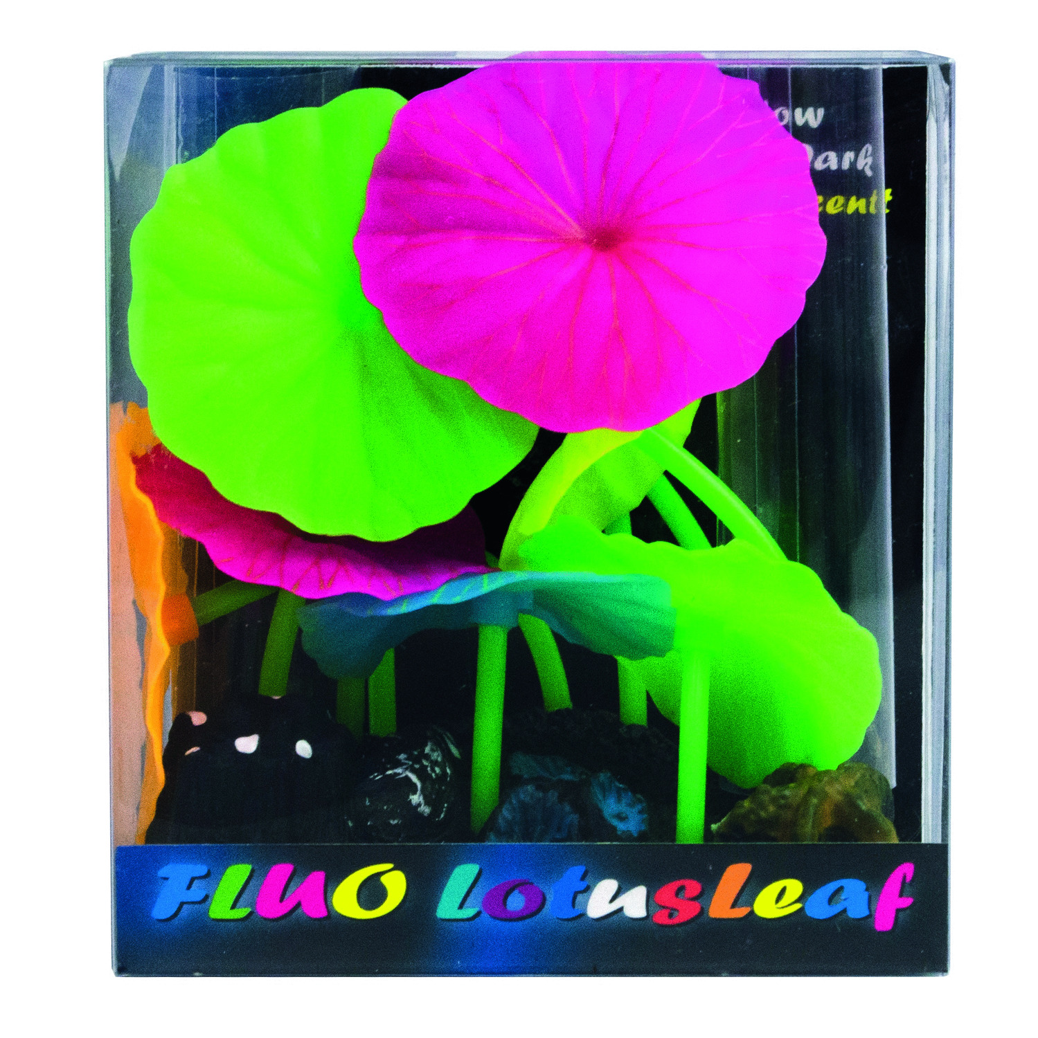 Superfish Fluo Lotus Leaf - Aquarium - Ornament - 11x10x7.5 cm Paars