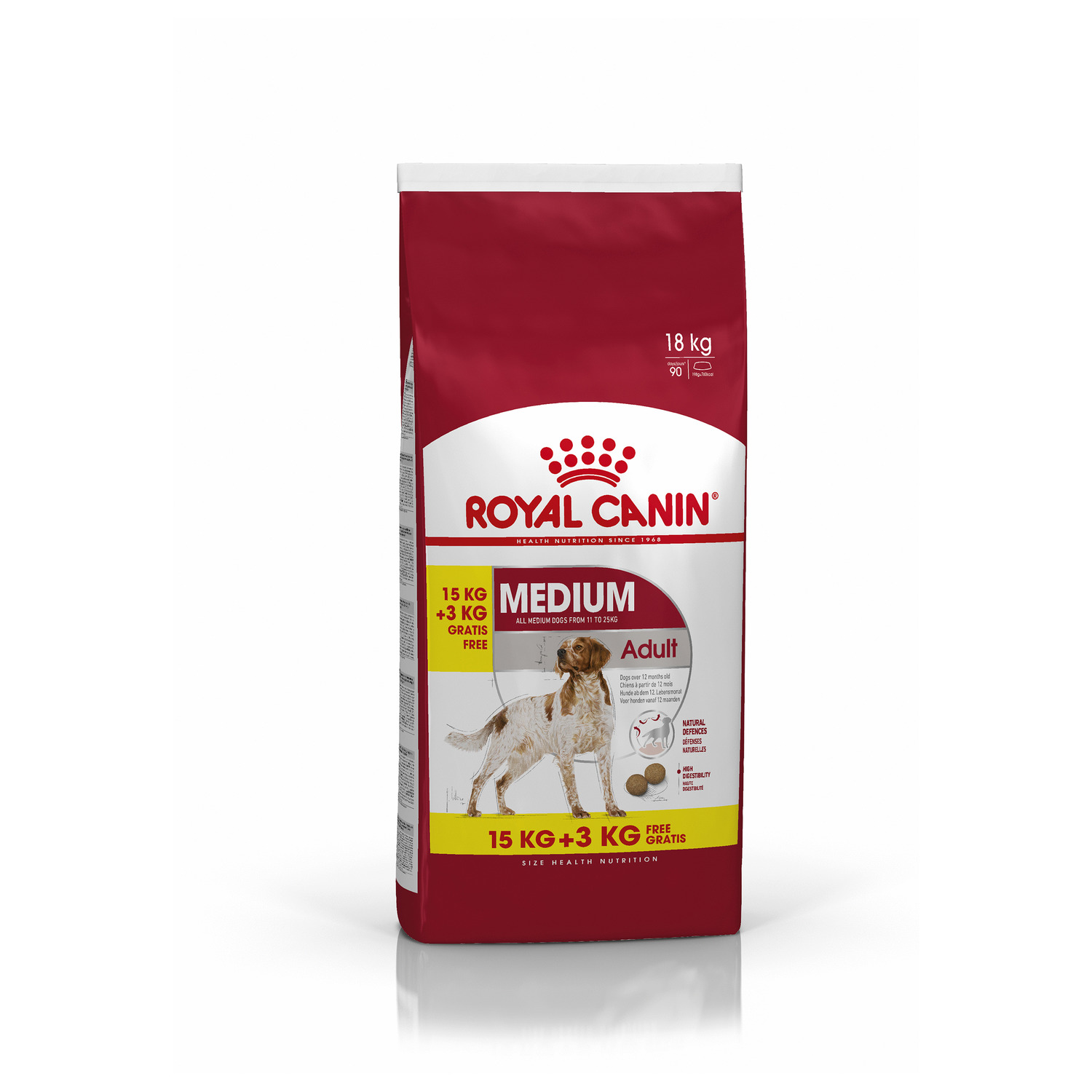 Royal Canin Medium Adult - Hondenvoer - 15+3 kg Bonusbag