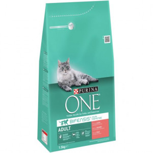 Purina One Adult Zalm Volkoren Granen kattenvoer 3 x 3 kg