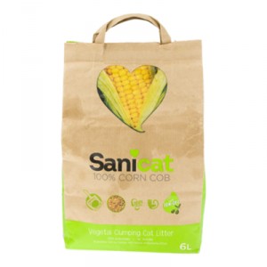 Sanicat klontvormend Maïs kattengrit 3 x 6 liter