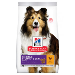Hill's Adult Sensitive Stomach & Skin Medium kip hondenvoer 2 x 2