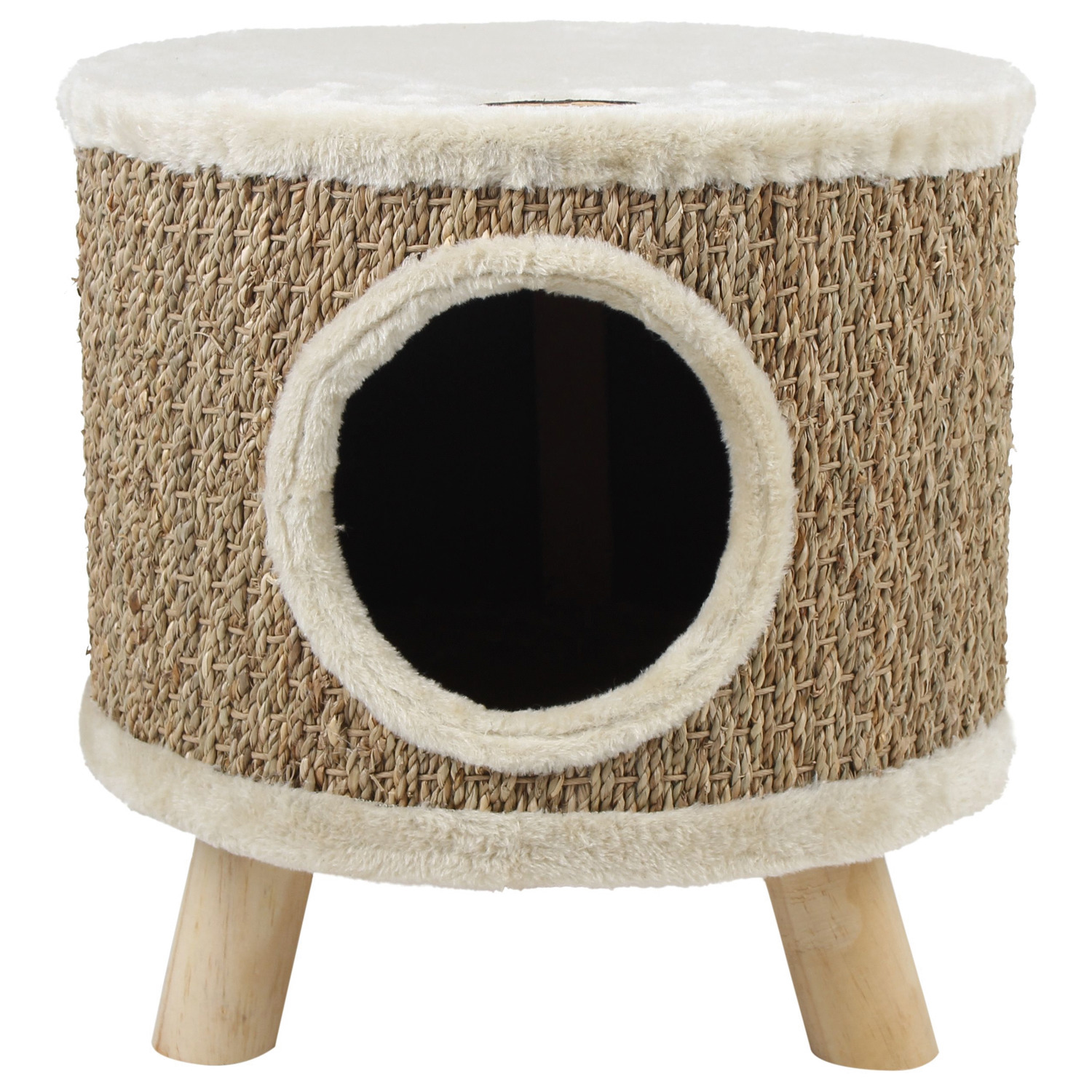 Adori Kyra Krab En Ligmeubel - Krabpaal - 36x36x36 cm Naturel Beige