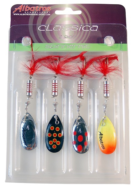 Albatros Spinner Classica - Spinners - 9 g Rood Geel Zwart 4 stuks Roofvis 4