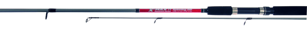 Albatros X-Max Spinning 180cm 2delig - Werphengels - 95 cm Zwart Rood Spinning 10-30g