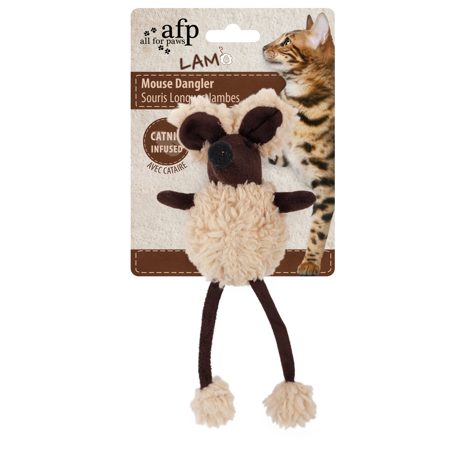 All For Paws Mouse Dangler - Kattenspeelgoed - 17x8x6 cm Assorti