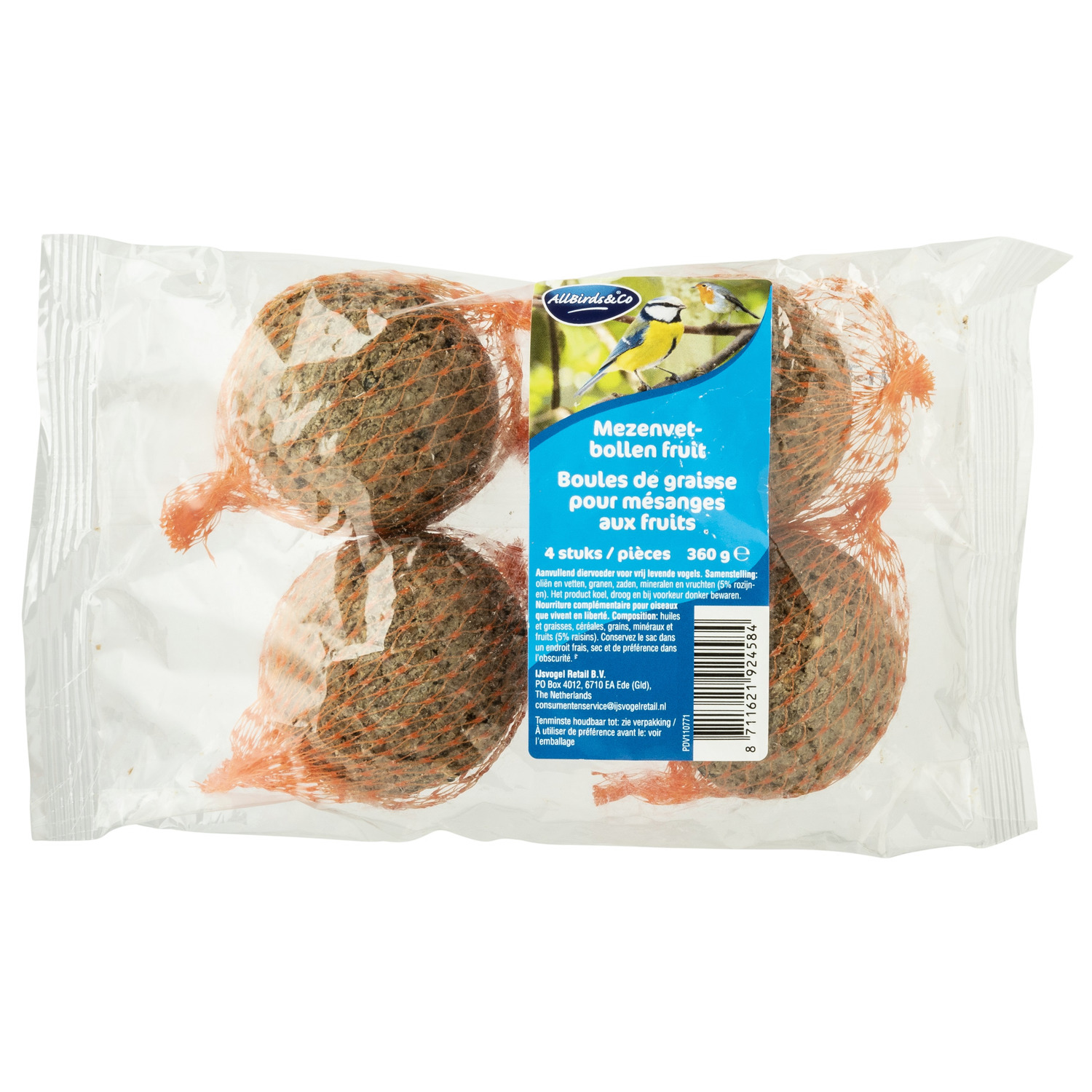 Allbirds&Co Mezenvetbollen A 4 - Voer - Fruit