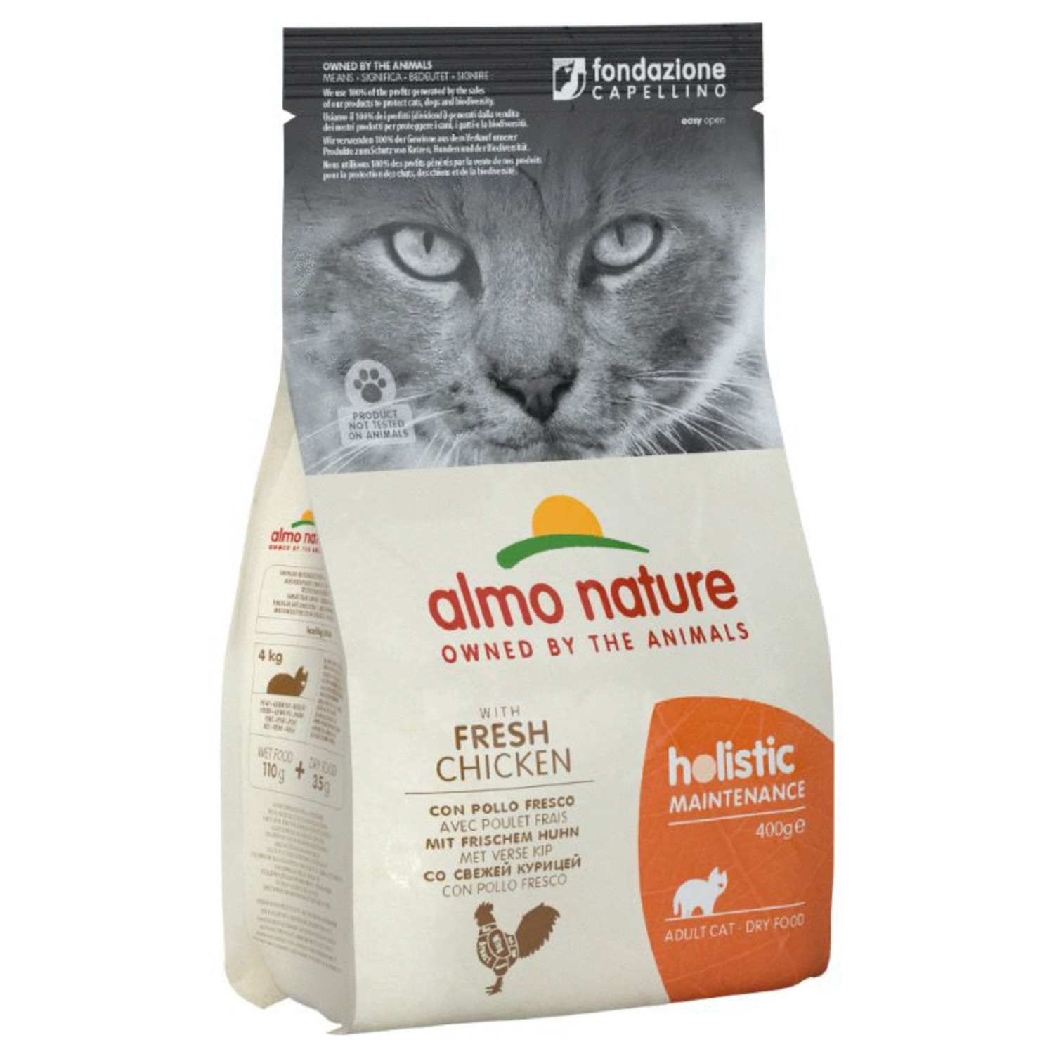Almo Nature Cat Holistic Adult 400 g - Kattenvoer - Kip
