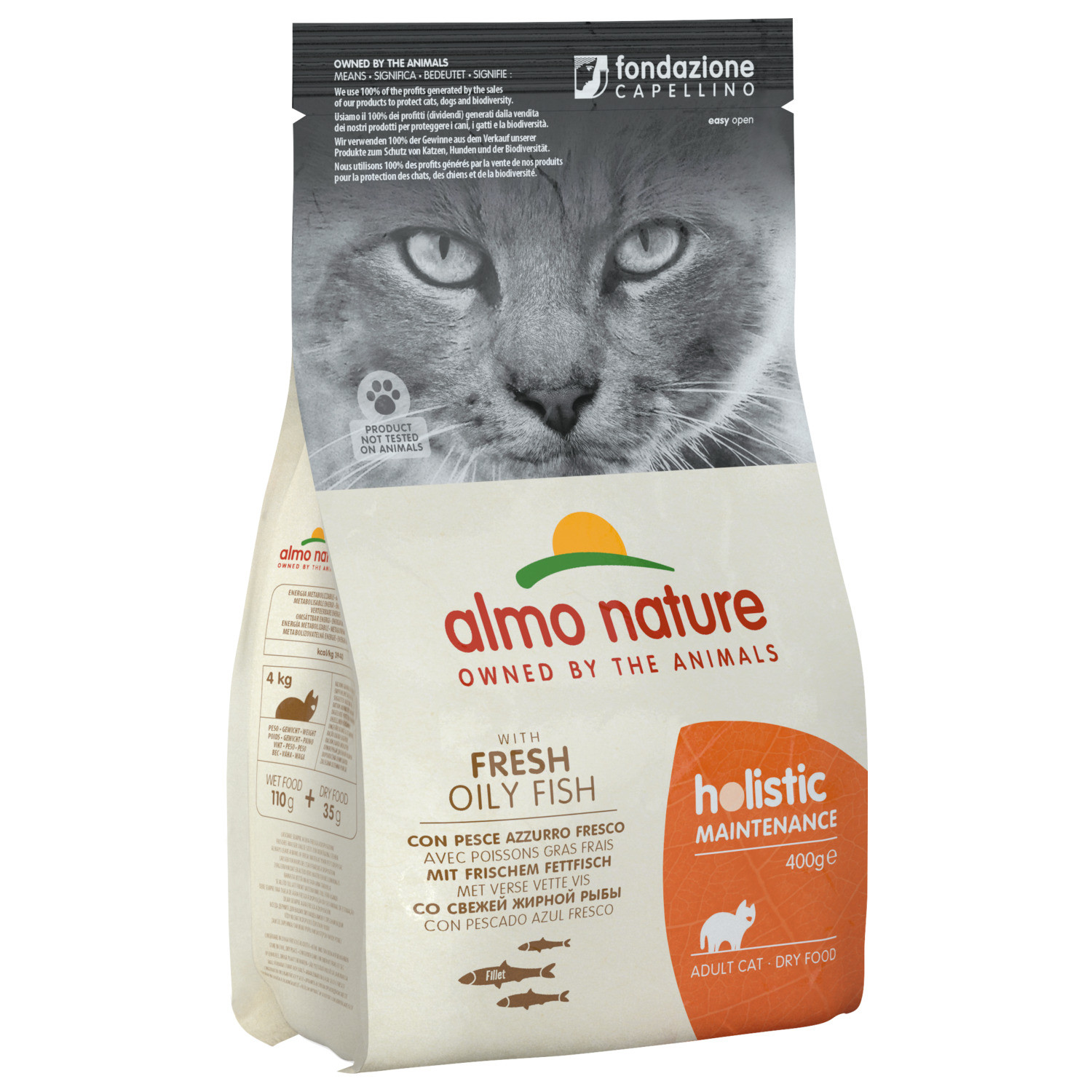 Almo Nature Cat Holistic Adult 400 g - Kattenvoer - Vis