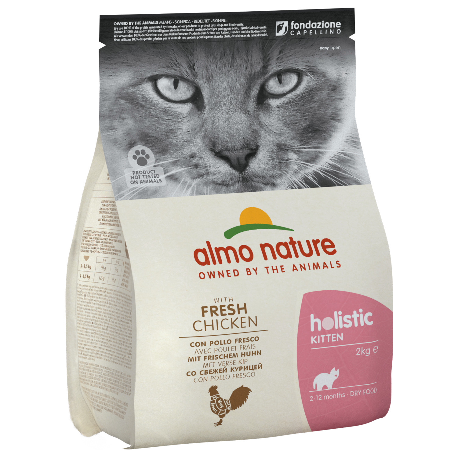Almo Nature Cat Holistic Kitten 2 kg - Kattenvoer - Kip&Rijst Holistic