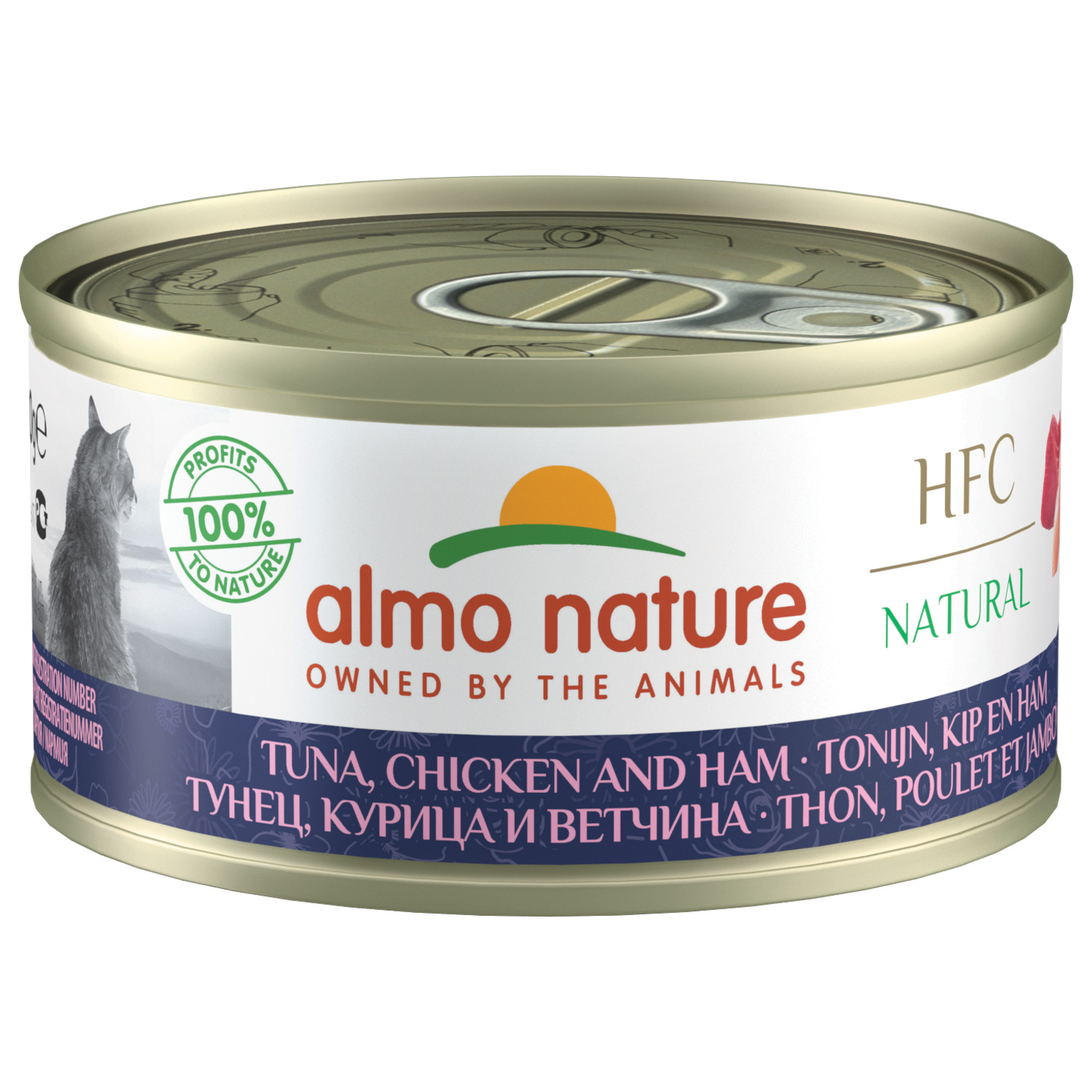 Almo Nature Hfc Cat Cuisine 70 g - Kattenvoer - Tonijn&Kip&Ham
