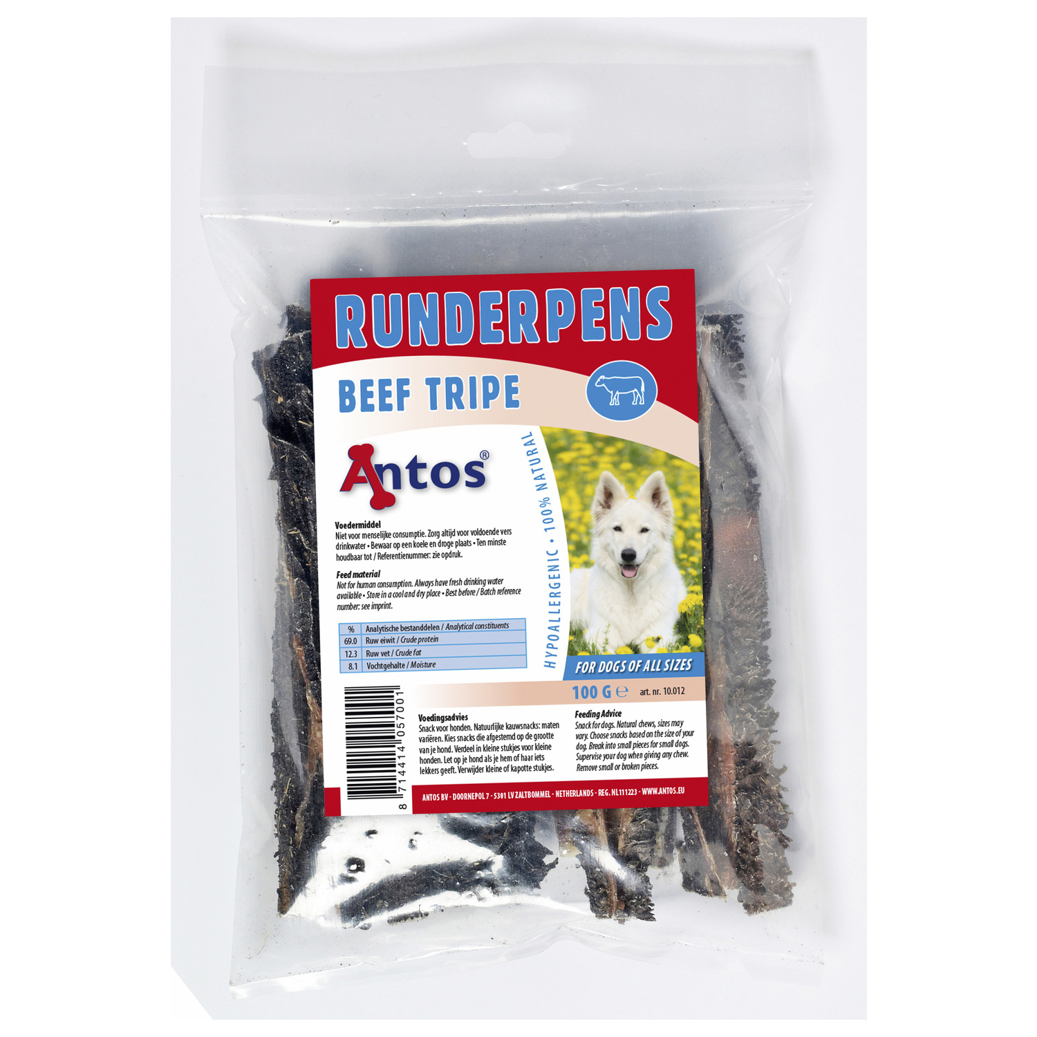 Antos Pensstaafjes 15 cm - Hondensnacks - 100 g