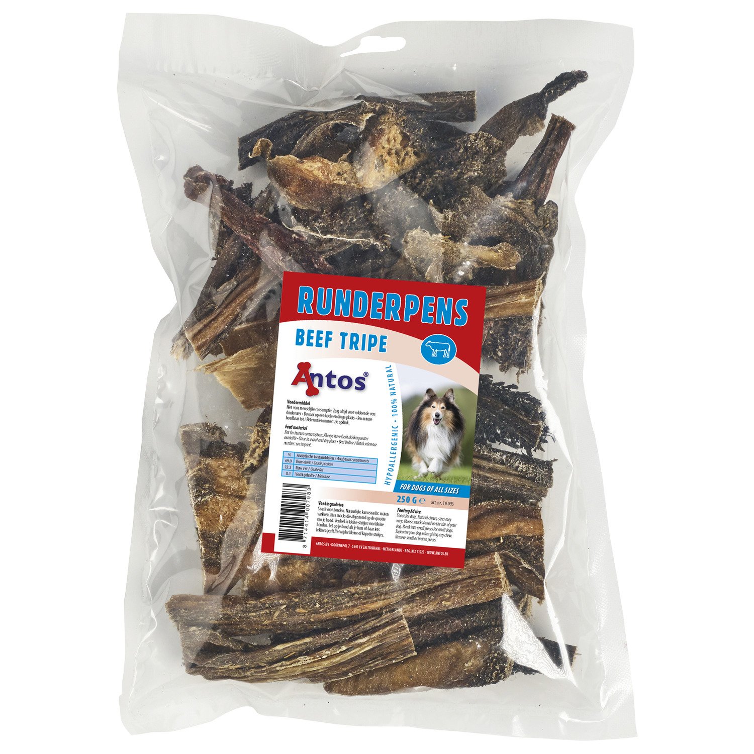 Antos Pensstaafjes - Hondensnacks - Rund 20 cm 250 g