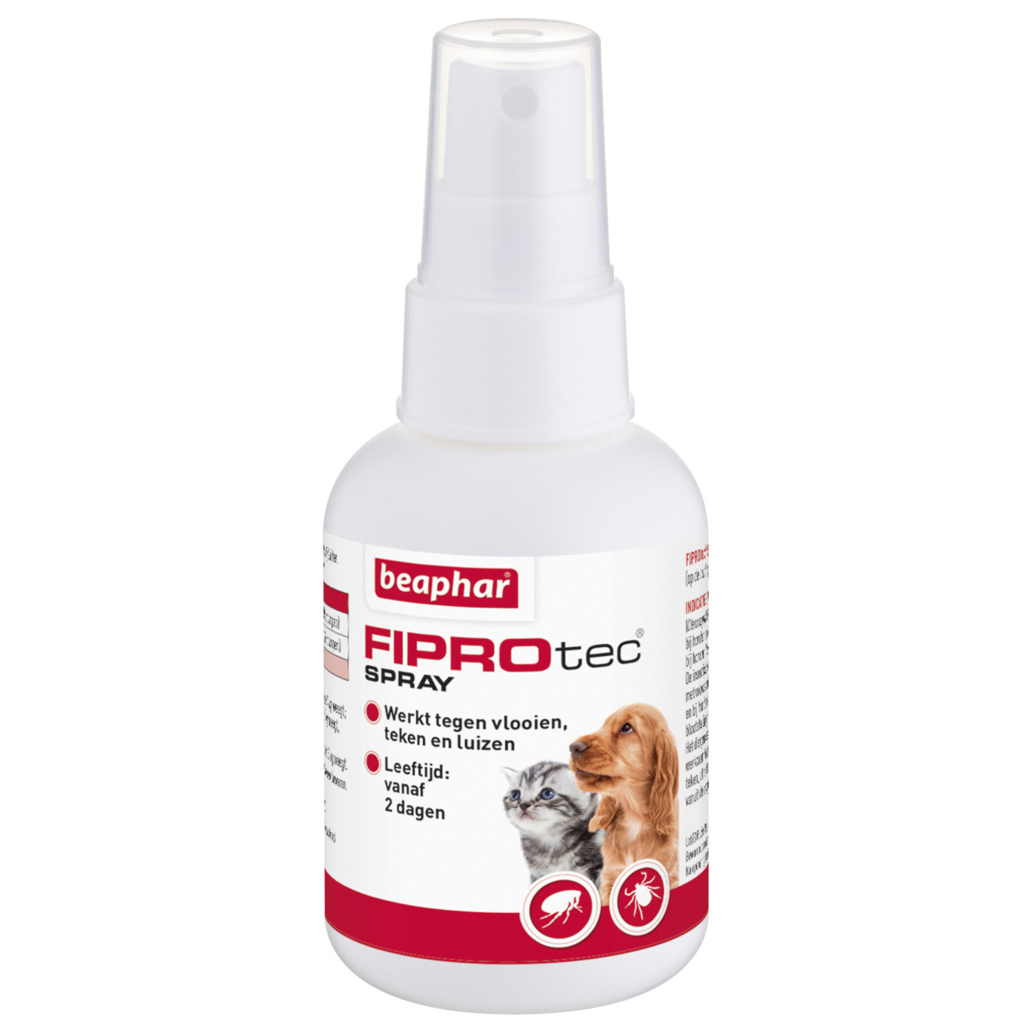 Beaphar Fiprotec Spray - Anti vlooien en tekenmiddel - 100 ml