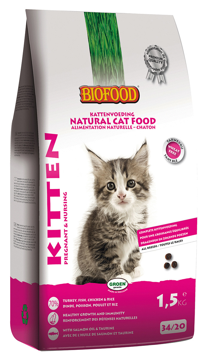 Biofood Ncf Kitten Pregnant&Nursing - Kattenvoer - Kalkoen Vis Kip 1.5 kg