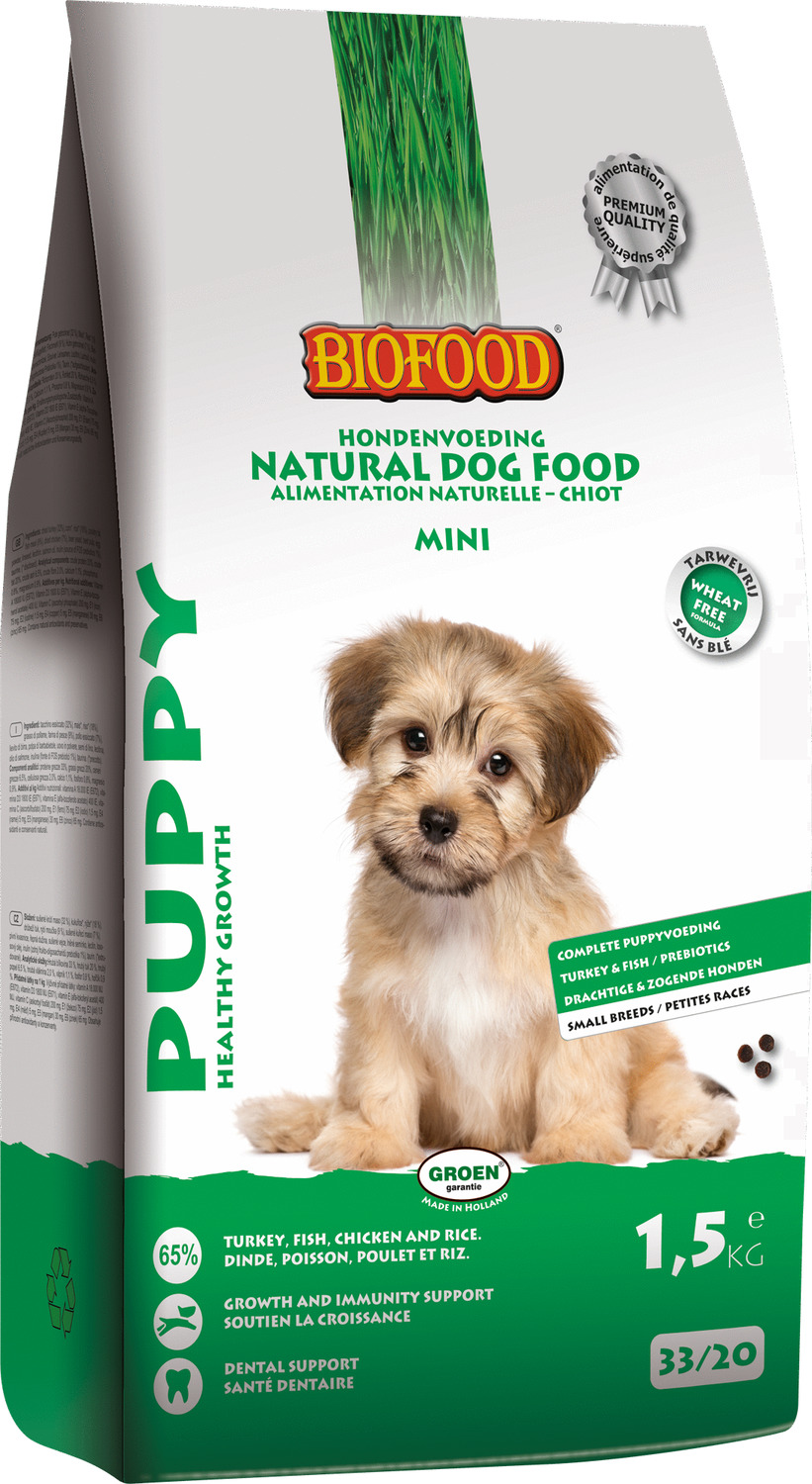Biofood Puppy Small Breed - Hondenvoer - Kalkoen 1.5 kg