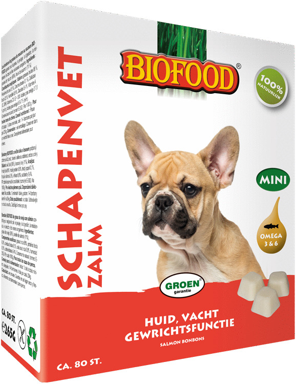 Biofood Schapenvet Mini 80 stuks - Hondensnacks - Zalm