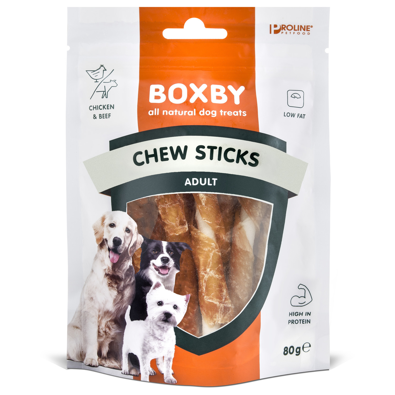 Boxby Chew Sticks - Hondensnacks - Kip 80 g