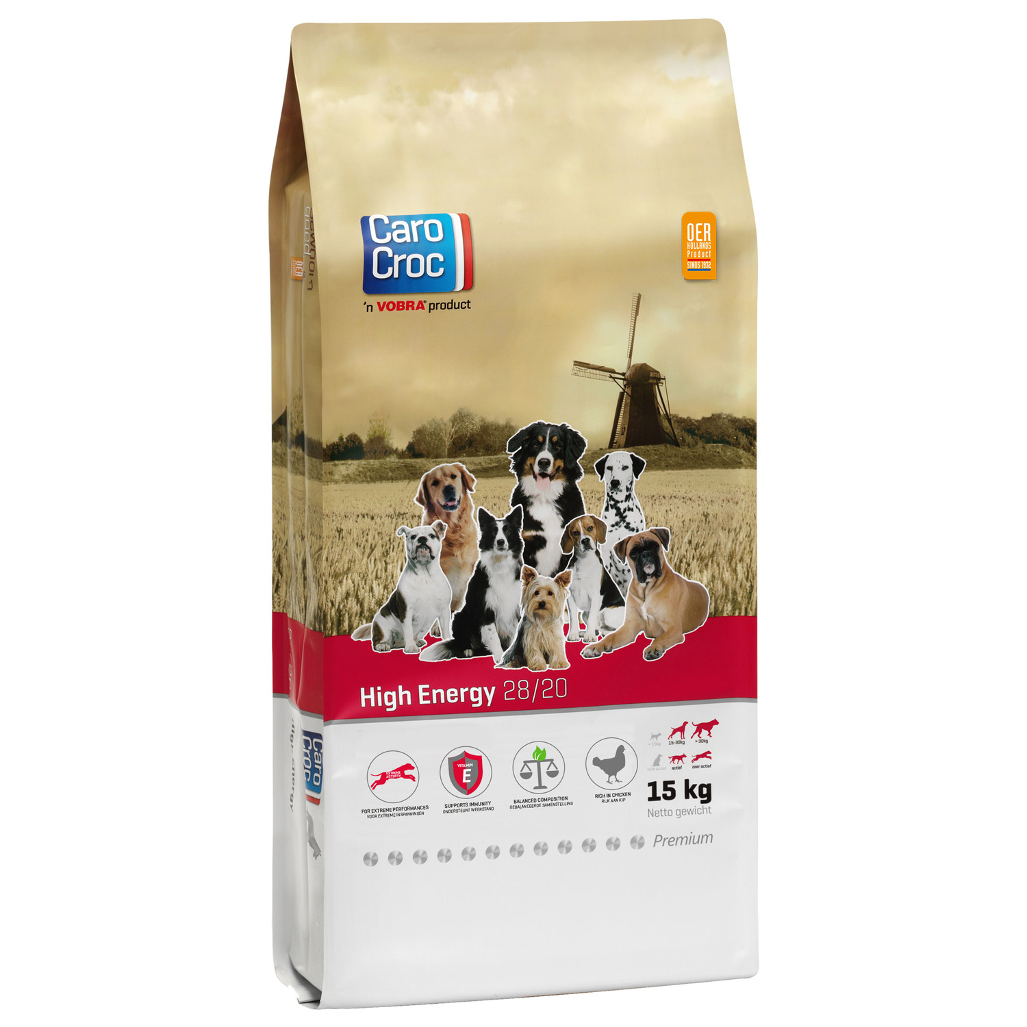 Carocroc High Energy - Hondenvoer - Gevogelte Granen 15 kg