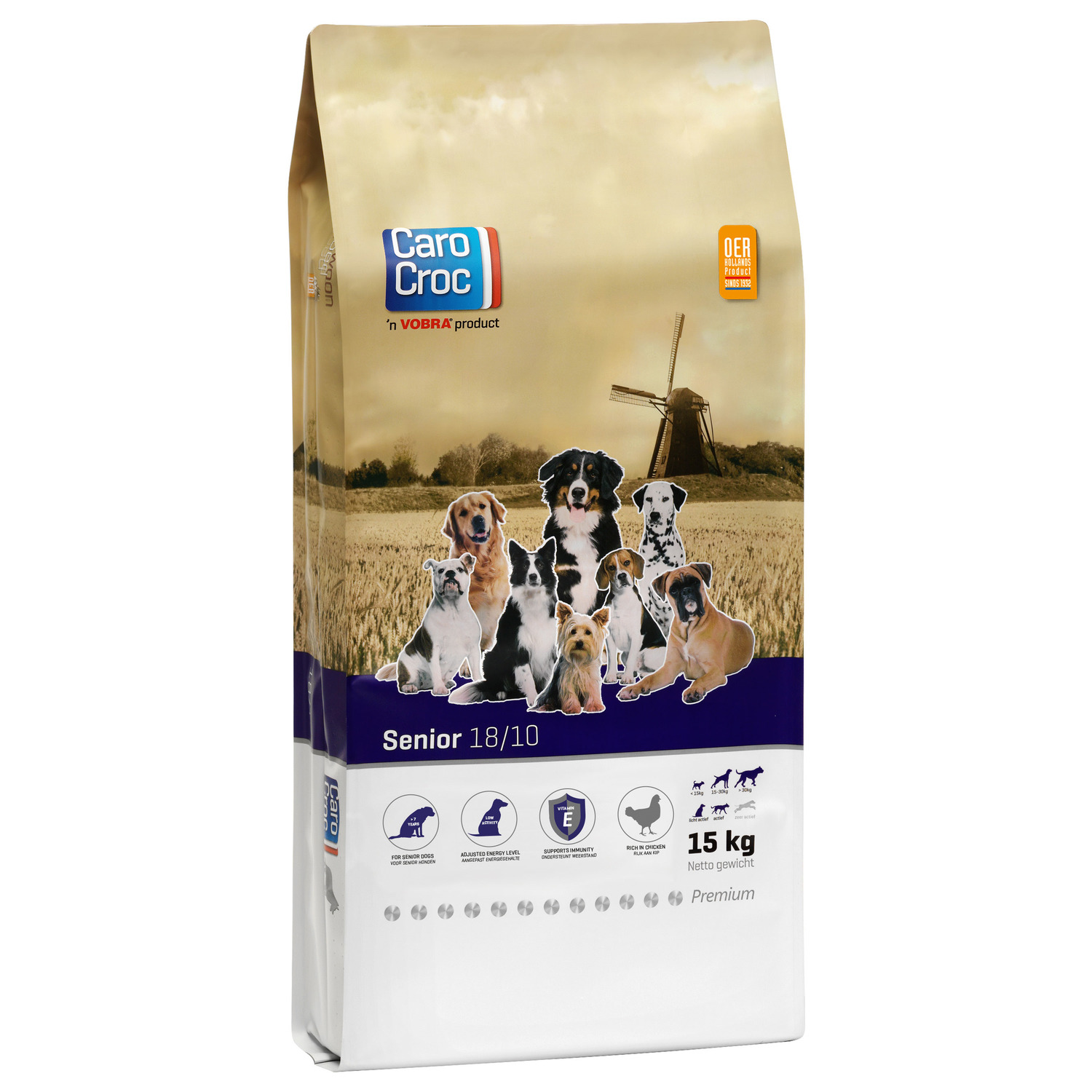 Carocroc Senior Granen&Gevogelte&Vlees - Hondenvoer - 15 kg