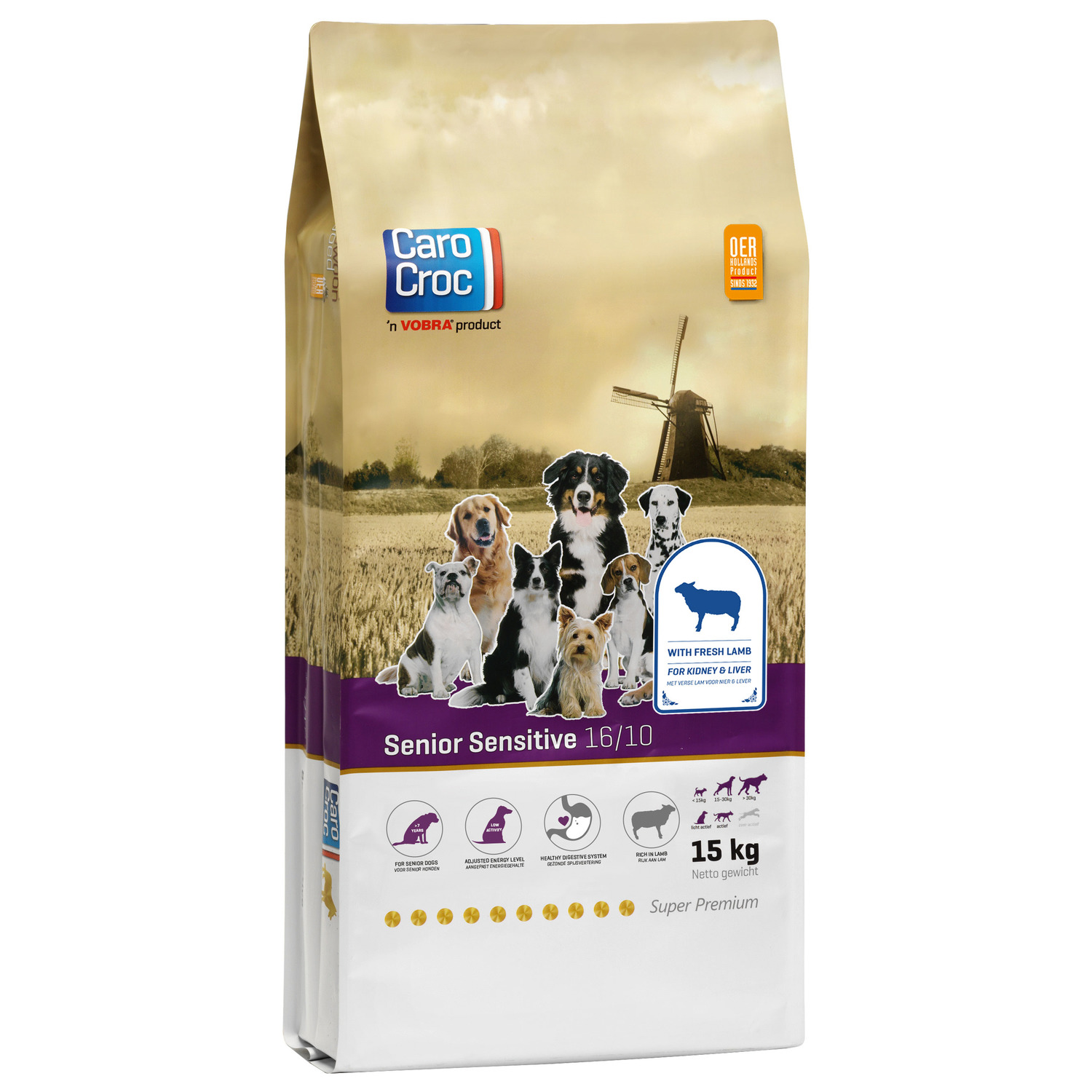 Carocroc Senior Sensitive Lam&Granen - Hondenvoer - 15 kg
