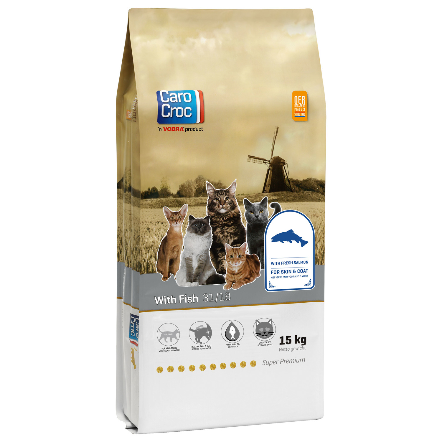 Carocroc With Fish - Kattenvoer - 15 kg