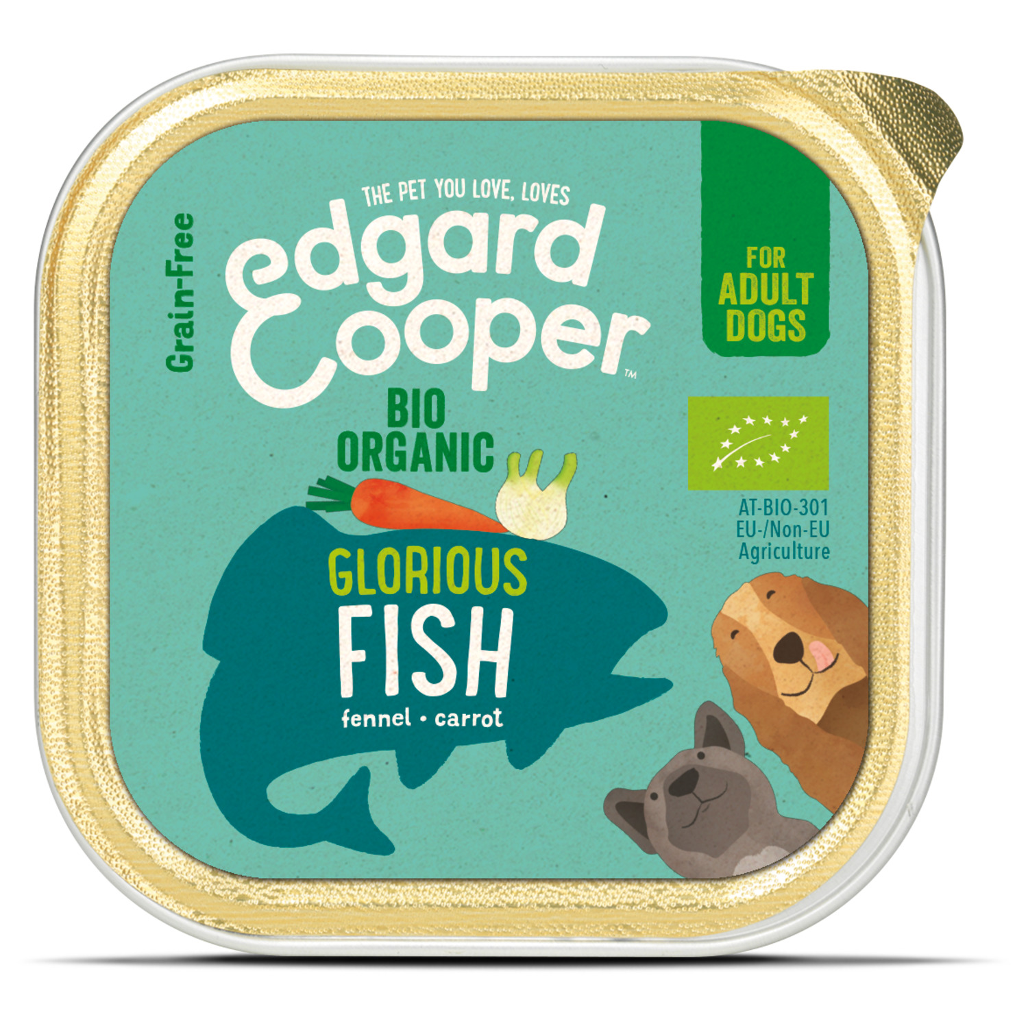 Edgard&Cooper Kuipje Bio Fish Adult - Hondenvoer - Vis Venkel Wortel 100 g Biologisch