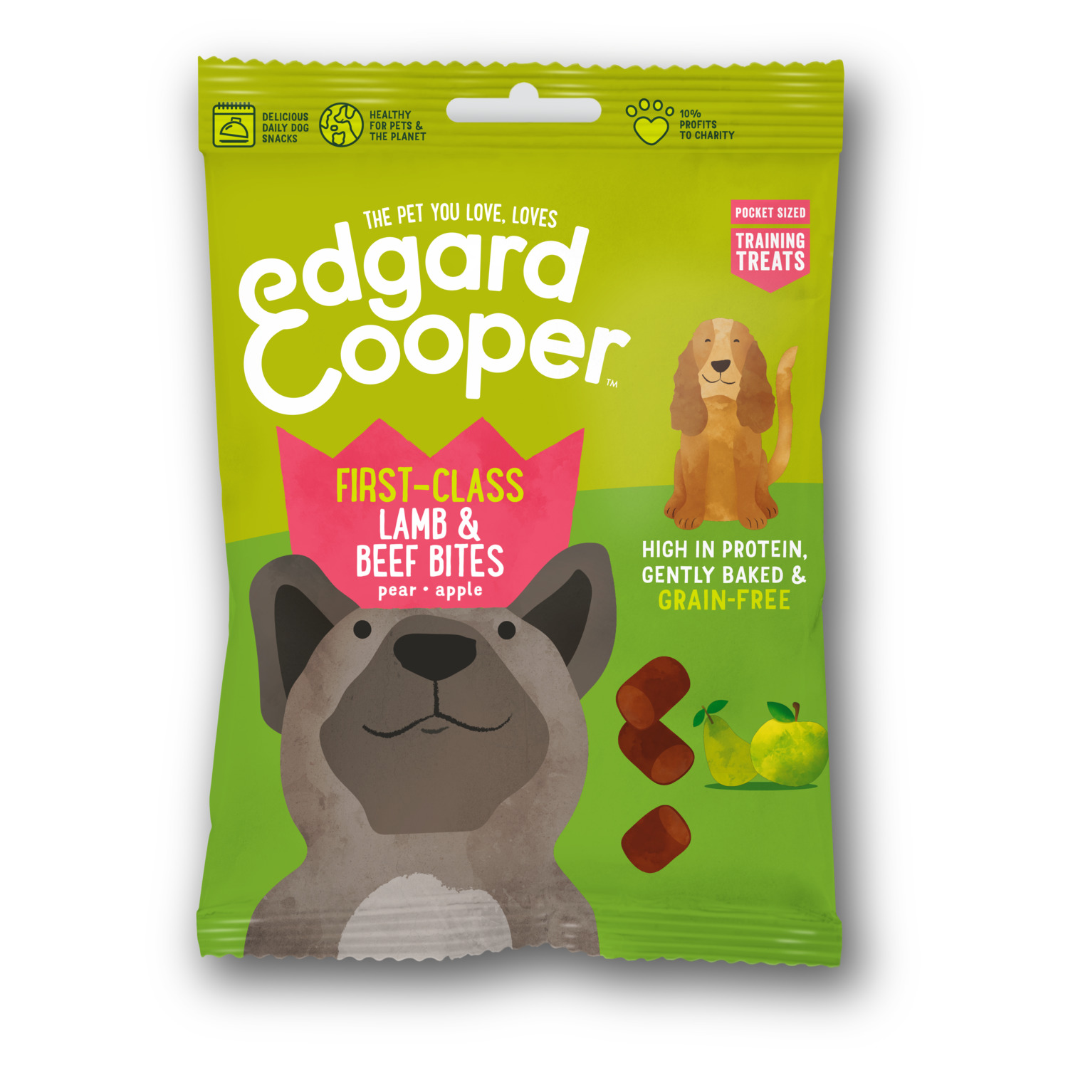 Edgard&Cooper Lamb & Beef Bites - Hondensnacks - Lam Rund Fruit 50 g