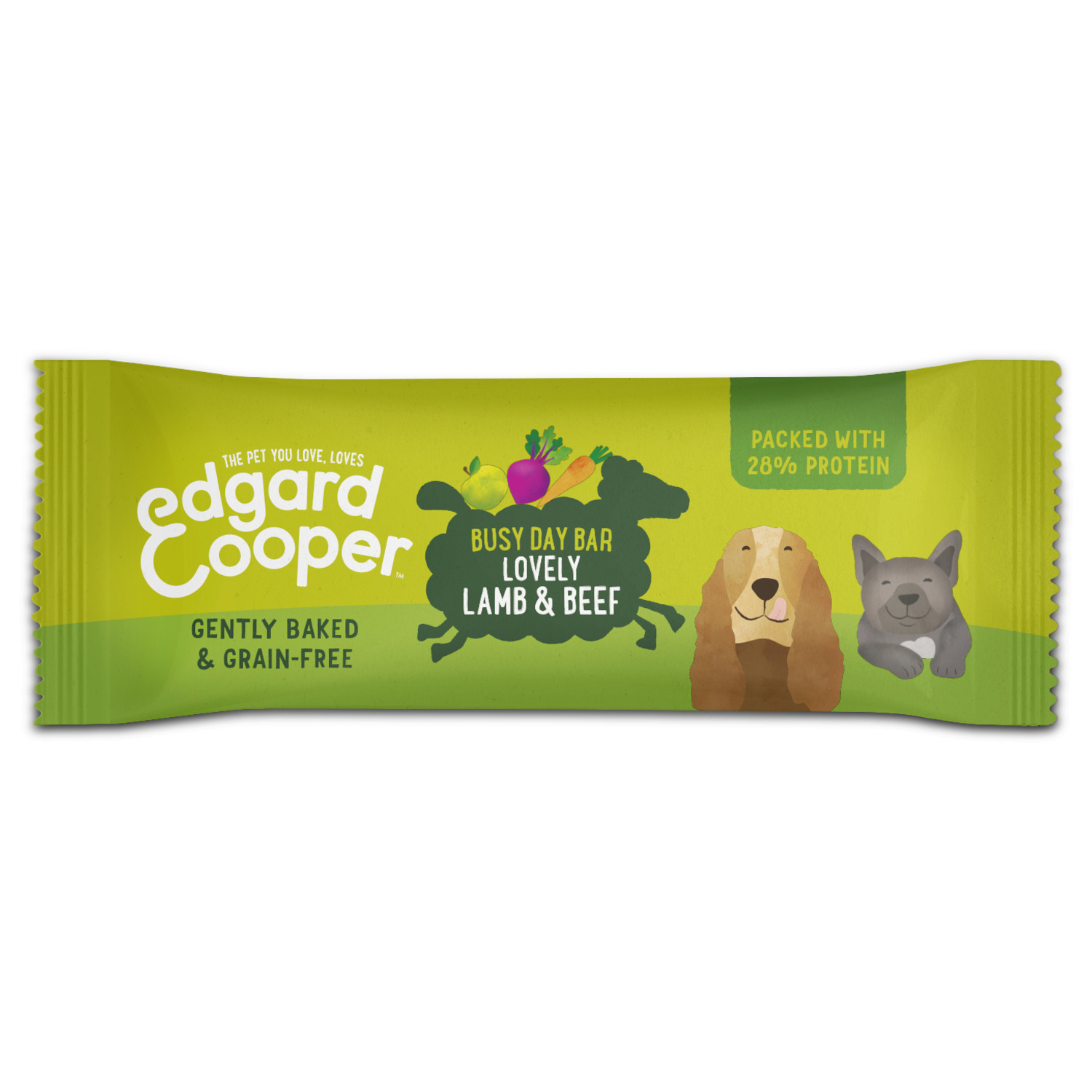 Edgard&Cooper Lamb & Beef Busy Day Bar 25 g - Hondensnacks - Lam&Rund&Appel
