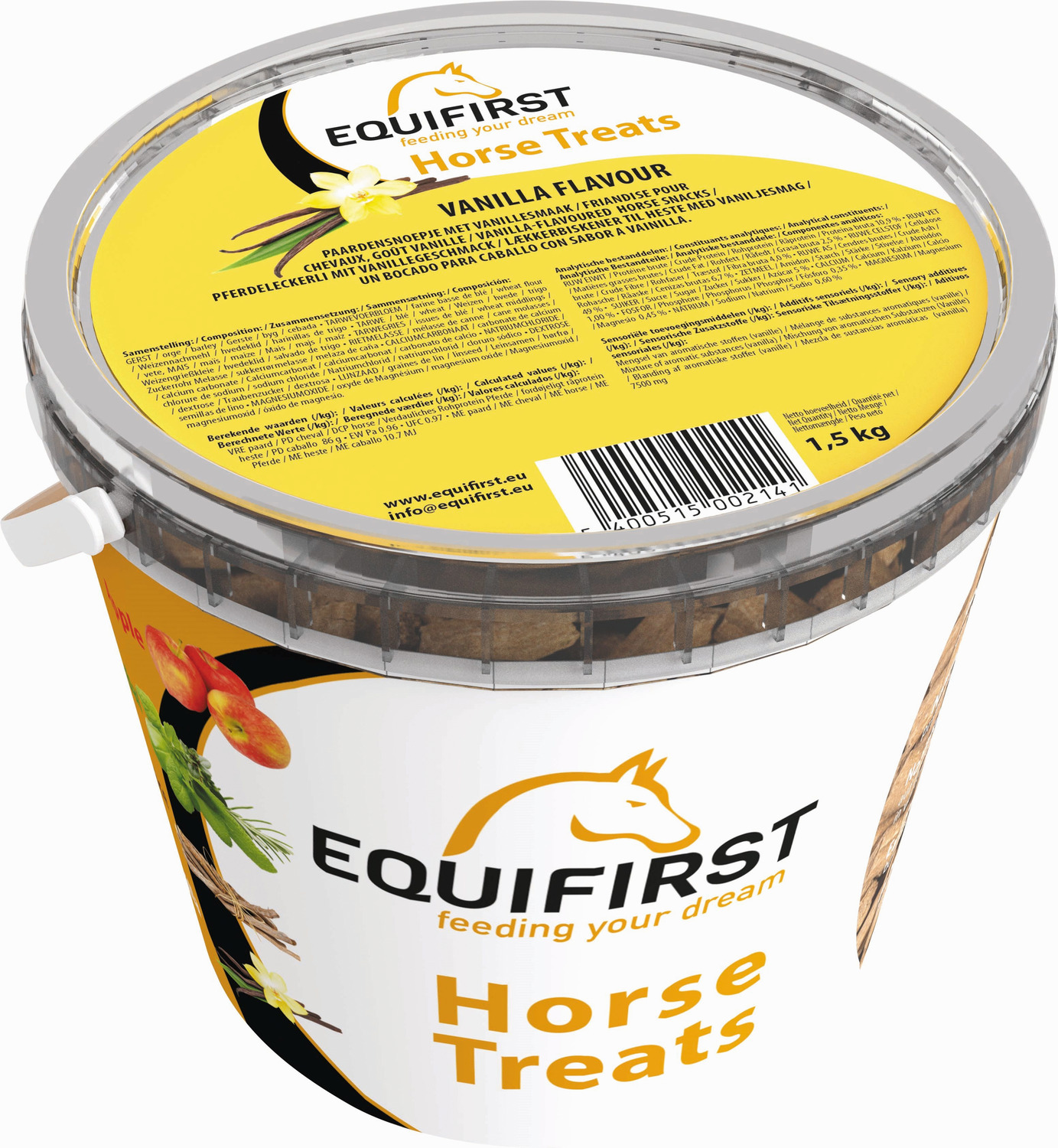 Equifirst Horse Treats Vanilla - Paardensnack - 1.5 kg