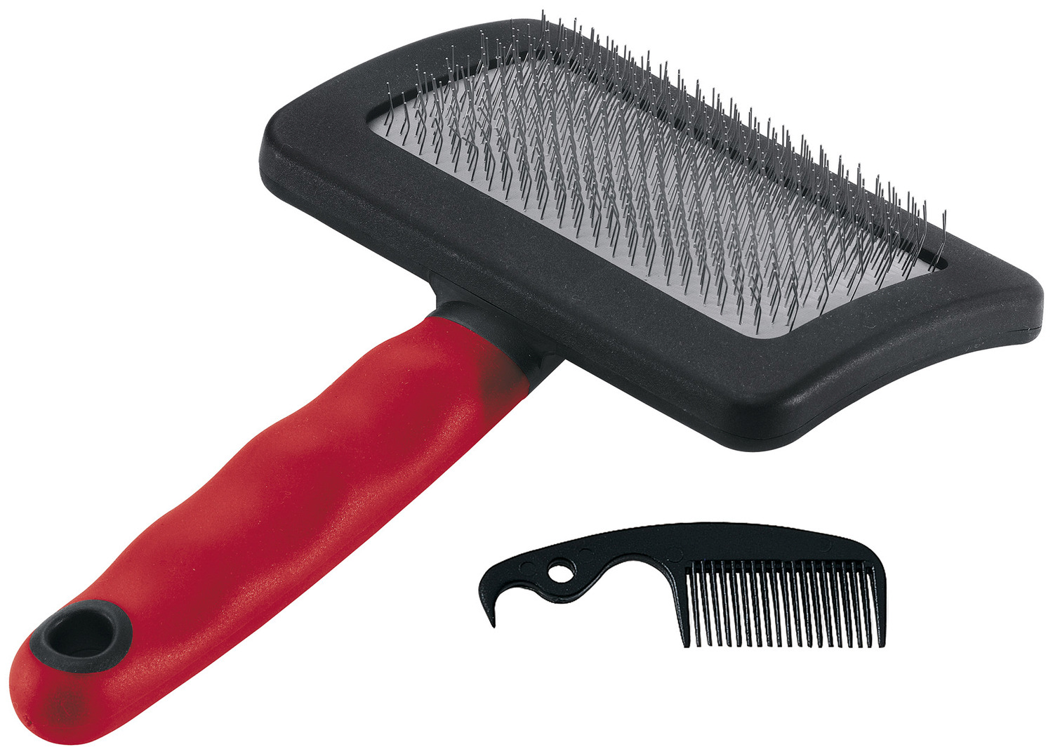 Ferplast Slicker Borstel Rood&Zwart - Hondenvachtborstel - Xlarge