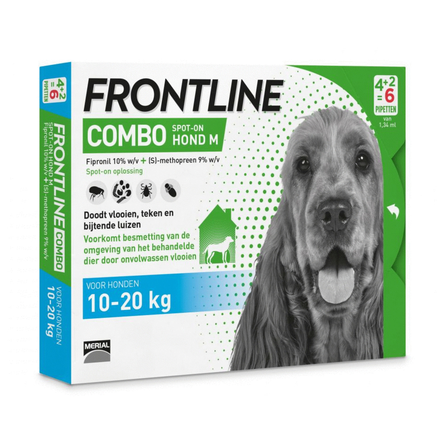 Frontline Combo Spot On 2 Medium Hond Medium - Anti vlooien en tekenmiddel - 4+2 pip