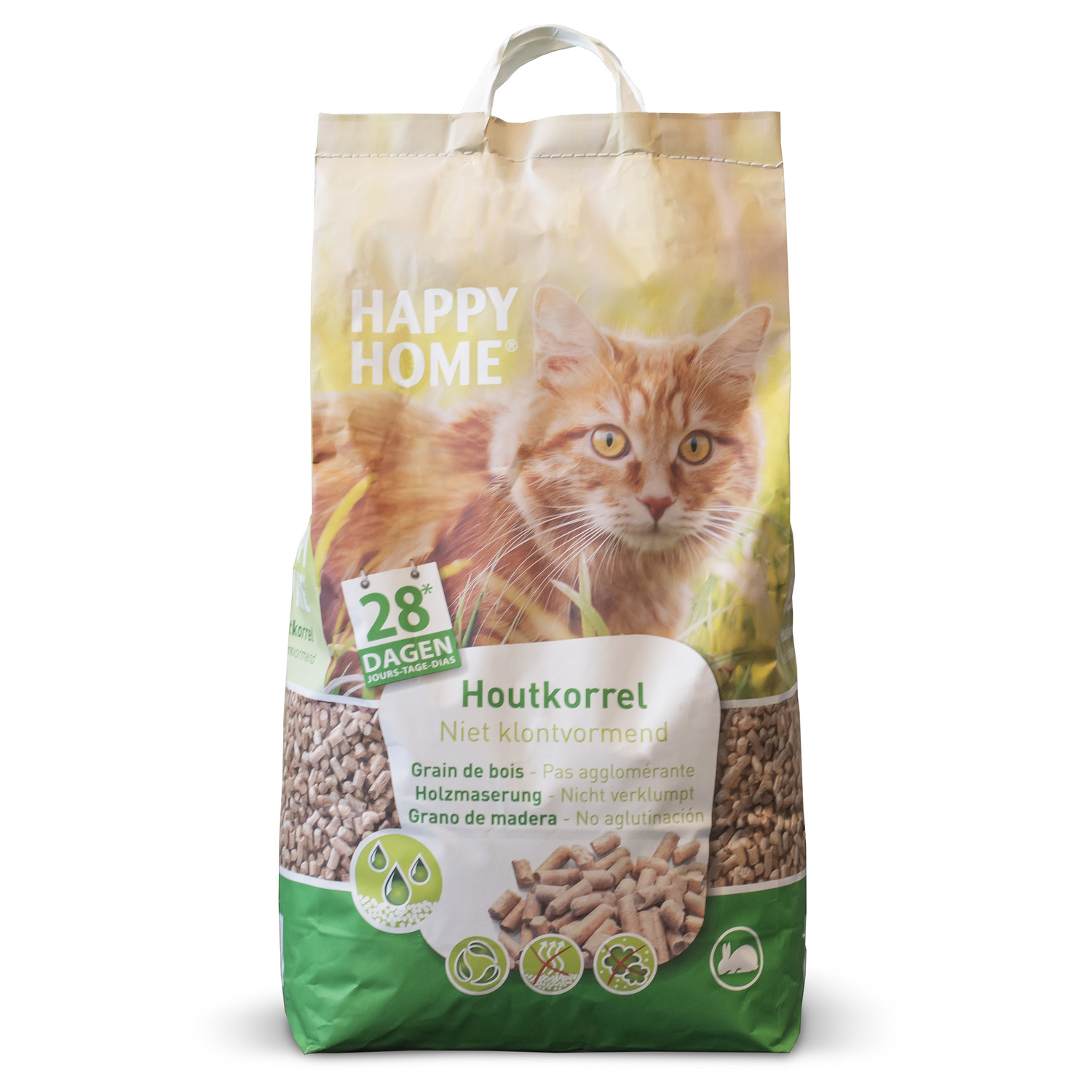Happy Home Natural Houtkorrel - Kattenbakvulling - 20 l