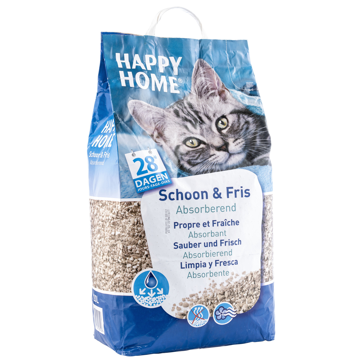 Happy Home Schoon & Fris Absorberend - Kattenbakvulling - 20 l