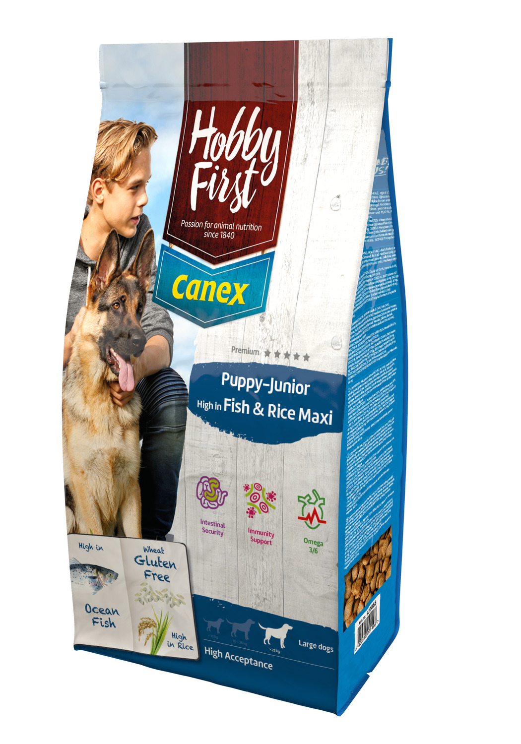 Hobbyfirst Canex Puppy-Junior High F & R Maxi - Hondenvoer - Oceaanvis Rijst 12 kg