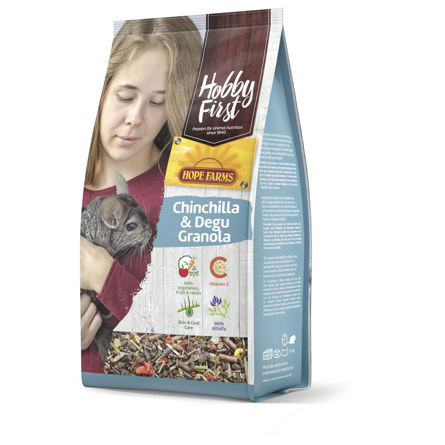 Hobbyfirst Hope Farms Chinchilla & Degu Granola - Chinchillavoer - 2 kg