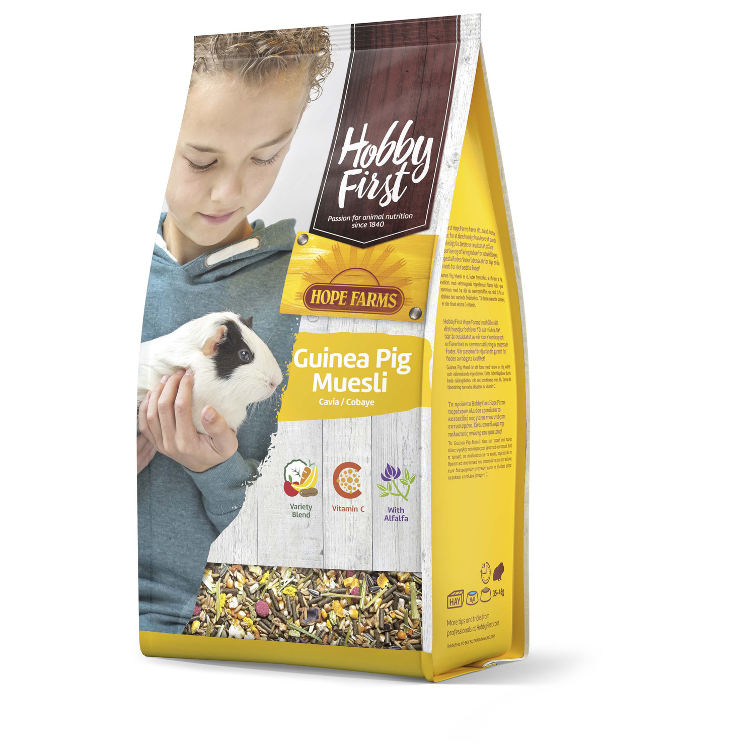 Hobbyfirst Hope Farms Guinea Pig Muesli - Caviavoer - 2.5 kg