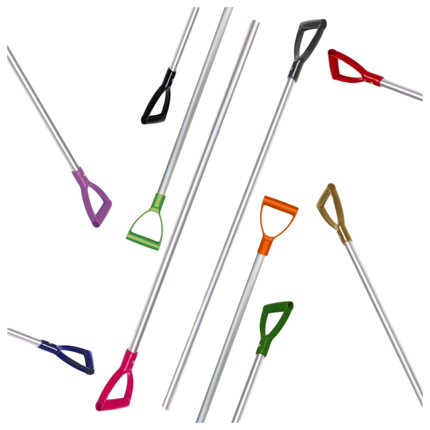 Homestyle Mestvork Steel Aluminium Met Handvat 115 cm - Stalbenodigdheden - Roze
