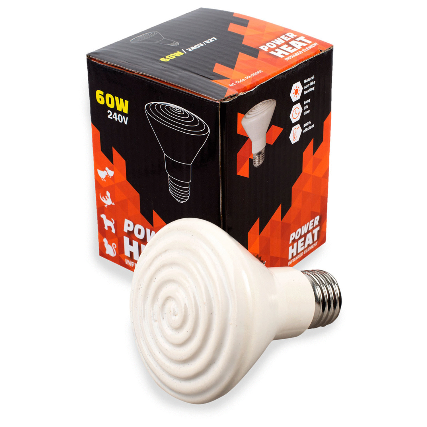 Powerheat Donkerstraler - Verwarming - 60 Watt