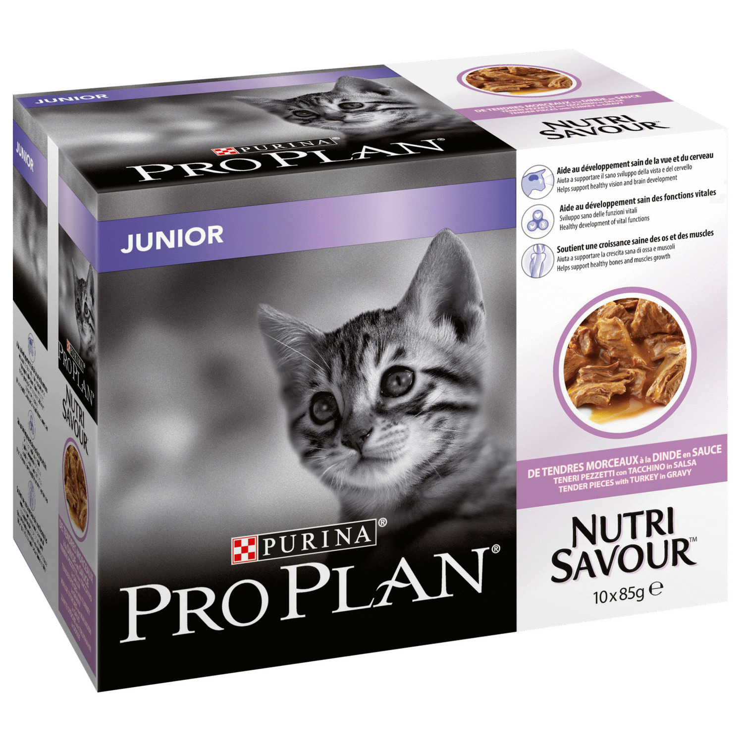 Pro Plan Cat Nutri Savour Junior Multipack - Kattenvoer - Kalkoen 10x85 g