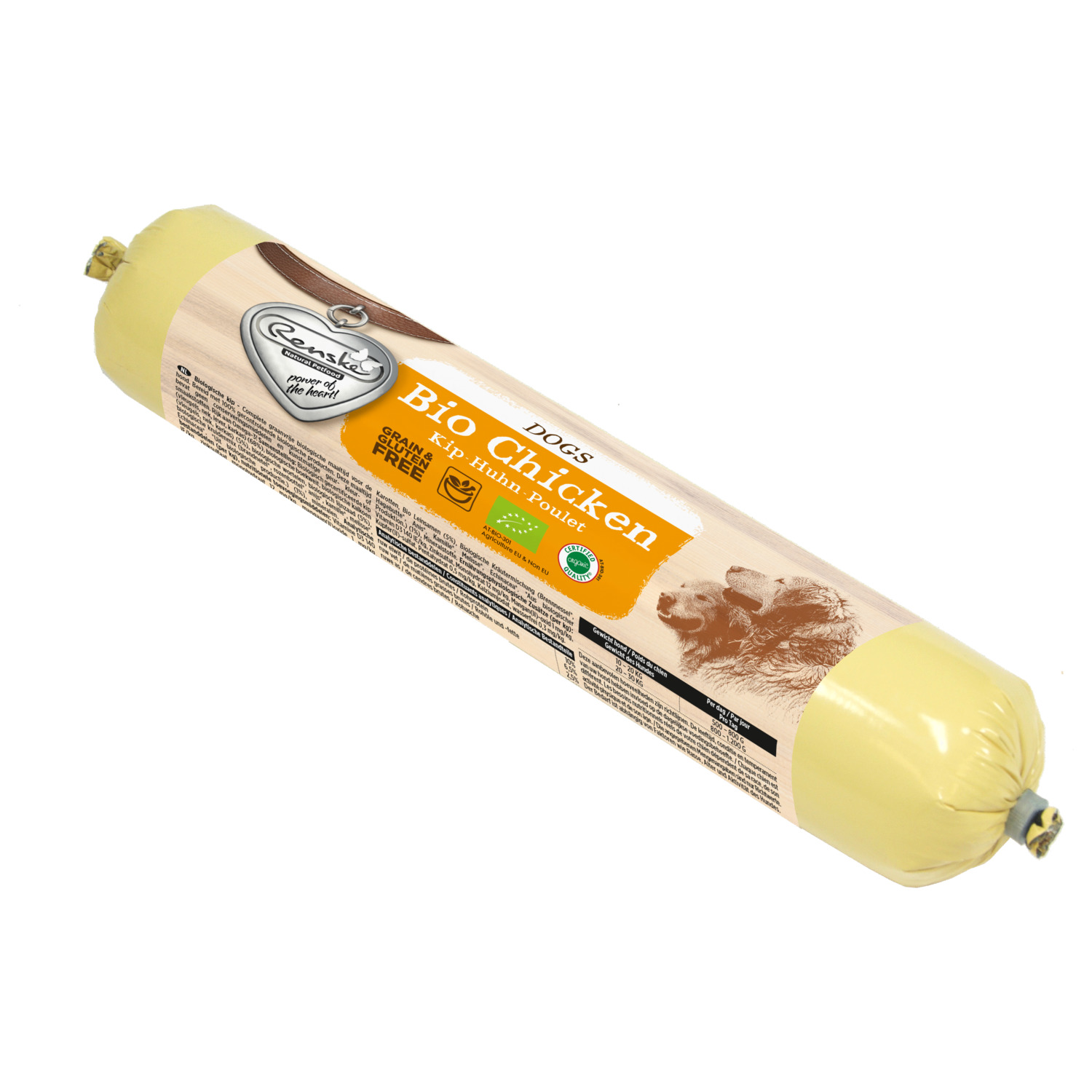 Renske Adult Bio Worst 500 g - Hondenvoer - Kip Graanvrij