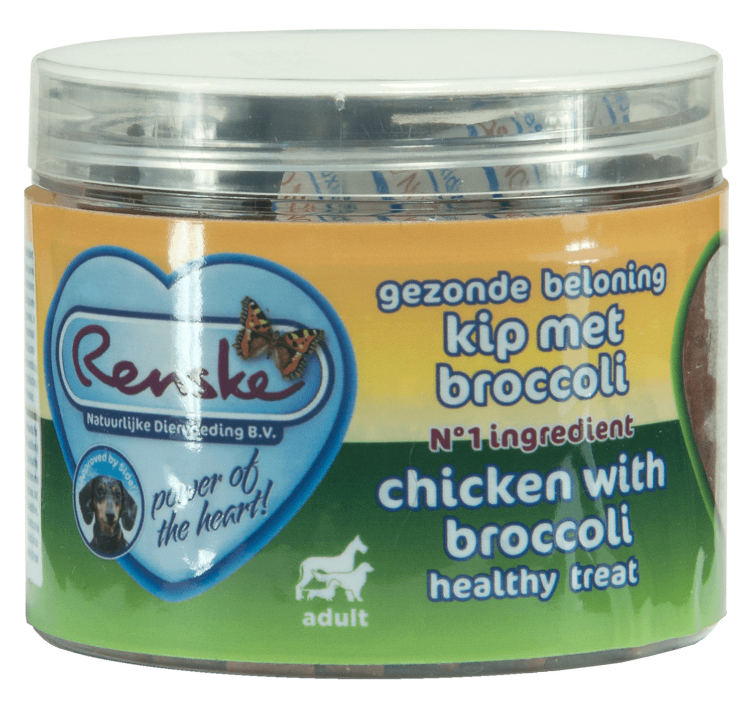 Renske Gezonde Beloning Hartjes 100 g - Hondensnacks - Kip&Broccoli