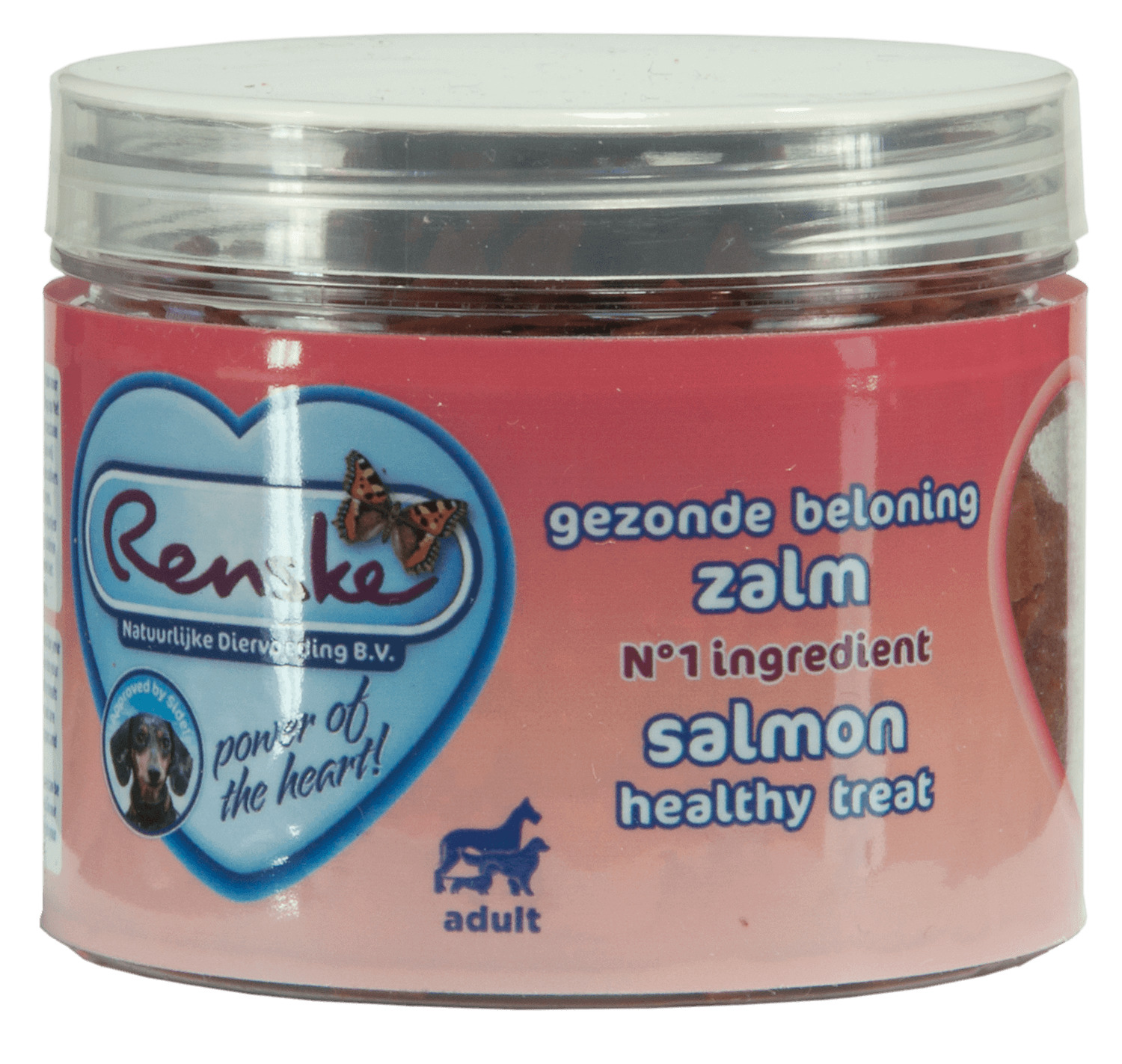 Renske Gezonde Beloning Hartjes 100 g - Hondensnacks - Zalm