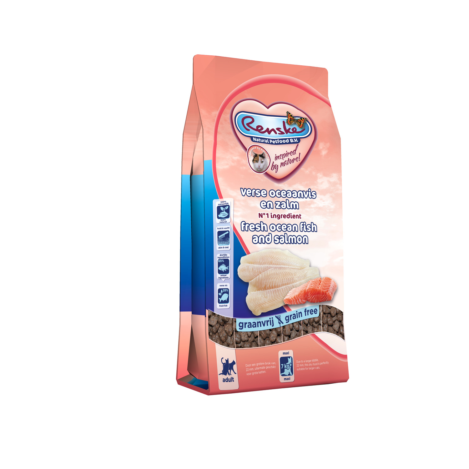 Renske Kat Adult Maxi Verse Zeevis&Zalm - Kattenvoer - 1.5 kg