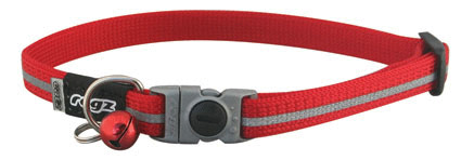 Rogz Alleycat Halsband Rood - Kattenhalsband - 4.1x23.6 cm